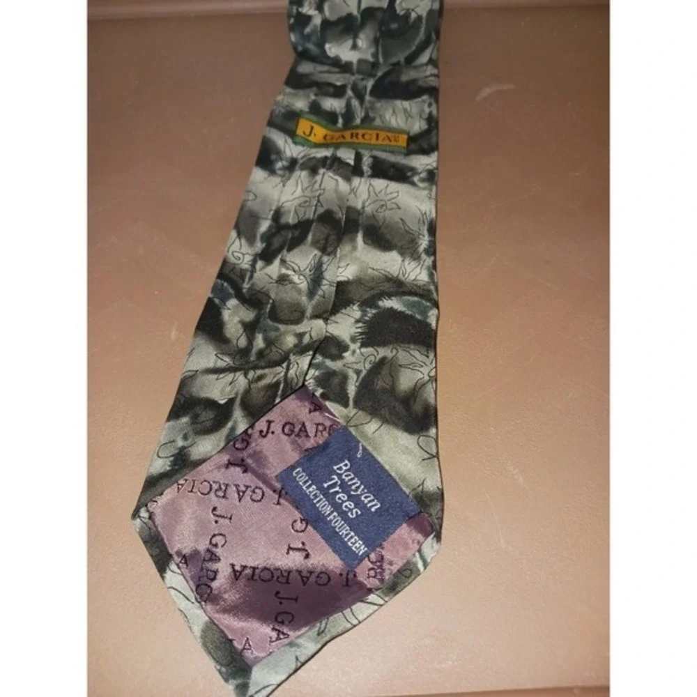 J. Garcia Banyon Tree‎ Grey & Black Mens Tie Jerry Garcia